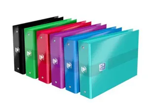Classeur oxford color life 2 anneaux 25mm carte pelliculée a5 245x165mm 8 coloris assortis — Non classé
