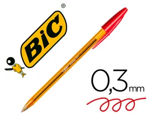 Stylo-bille bic cristal écriture fine 0.4mm encre classique bille indéformable capuchon couleur encre rouge — Non classé