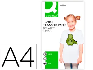 Feuille transfert q-connect pour tee-shirt coton coloris blanc compatible toute imprimante jet d'encre a4 paquet 10f — Non…