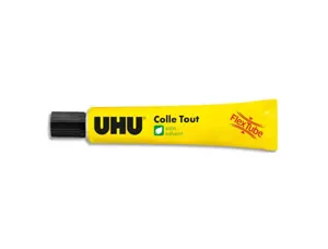 Colle transparente uhu flex&clean forte transparente travaux manuels sans solvant tube plastique anti-goutte 20g — Non classé