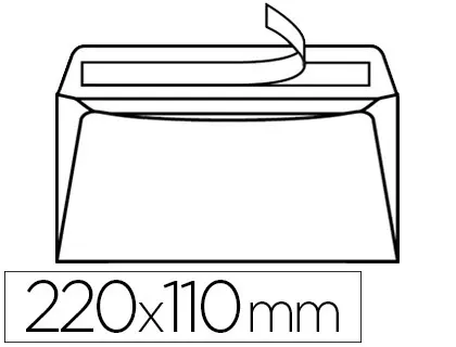 Enveloppe gpv green erapure recyclée dl 110x220mm 90g bande auto-adhésive boîte 500 unités — Non classé