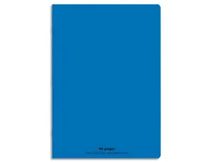 Cahier piqué conquérant classique couverture polypropylène rigide transparente a4 21x29,7cm 96 pages 90g séyès bleu — Non…