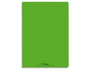 Cahier piqué conquérant classique couverture polypropylène rigide transparente a4 21x29,7cm 96 pages 90g séyès vert — Non…