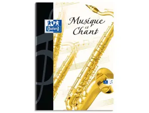 Cahier musique chant piqué oxford couverture pelliculée lavable a4 21x29,7cm 90g 24 pages séyès 24 pages musique — Non classé