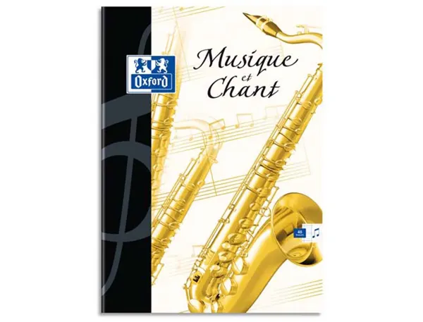 Cahier musique chant piqué oxford couverture pelliculée lavable a4 21x29,7cm 90g 24 pages séyès 24 pages musique — Non classé