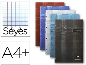 Bloc-notes pupitre clairefontaine couverture pelliculée agrafé en tête a4 90g 280 pages détachables séyès — Non classé