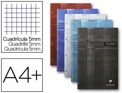Bloc-notes pupitre clairefontaine couverture pelliculée agrafé en tête a4 90g 280 pages détachables 5x5mm — Non classé
