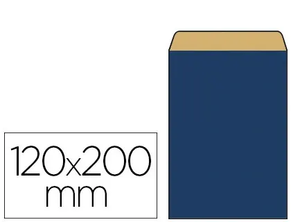 Pochette kraft vergé 60g 120x45x200mm coloris bleu — Non classé