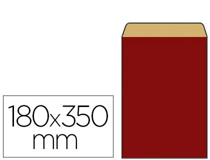 Pochette kraft vergé 60g 180x60x350mm coloris rouge — Non classé