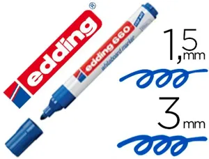 Marqueur edding e660 tableau blanc rechargeable pointe ogive tracé 1.5/3mm encre cap-off pigmentée non toxique bleu — Non…
