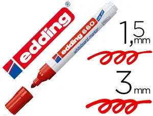 Marqueur edding e660 tableau blanc rechargeable pointe ogive tracé 1.5/3mm encre cap-off pigmentée non toxique rouge — Non…
