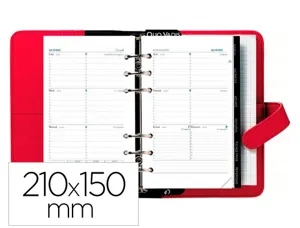 Calendrier quo vadis 16 mois 1 semaine/2 pages 21x15cm timer 21 recharge — Non classé