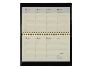 Agenda brepols accent genova janv/dec 16x8,9 cm 1          sem/2pages 128 pages noir — Non classé