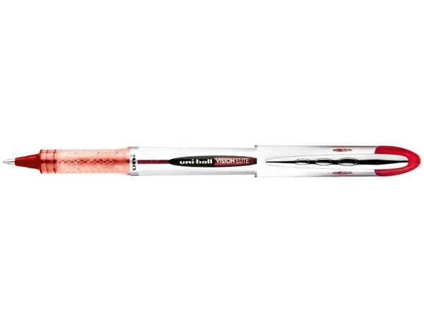 Roller uniball ub-200 vision élite écriture moyenne 0.5mm corps luxe gris encre liquide visible rechargeable rouge — Non…