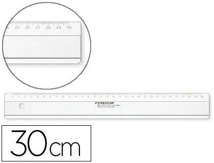 Règle plate staedler mars plexiglas 30cm bords anti-tâches 1 biseau gravé ineffaçable — Non classé