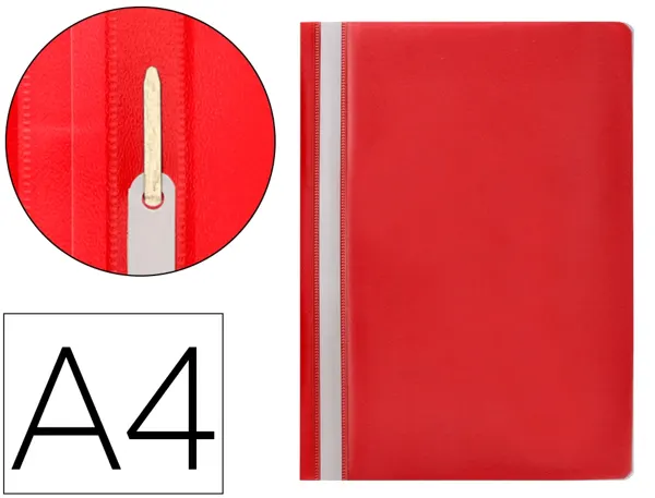 Chemise présentation q-connect à lamelles polypropylène 18/100e document perforé a4 30f porte-étiquette coloris rouge — Non…