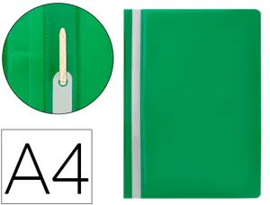 Chemise présentation q-connect à lamelles polypropylène 18/100e document perforé a4 30f porte-étiquette coloris vert — Non…