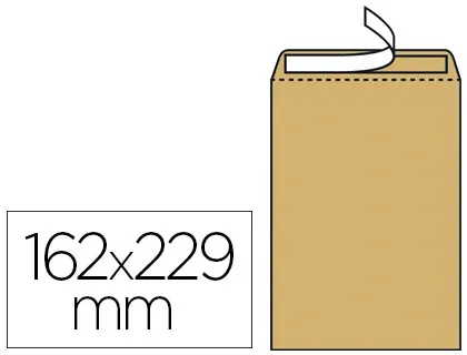 Pochette kraft gpv adhésive qualité supérieure c5 162x229mm 90g boîte 500 unités — Non classé