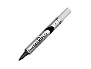 Marqueur pentel maxiflo effaçable tableau blanc pointe conique tracé 1,6mm écriture 1000m corps plastique recyclé noir —…