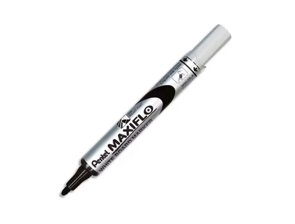 Marqueur pentel maxiflo effaçable tableau blanc pointe conique tracé 1,6mm écriture 1000m corps plastique recyclé noir —…