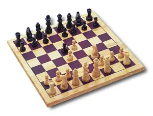 Jeu d'échecs plateau 30x30cm pièces en bois massif 2 joueurs dès 7 ans — Non classé