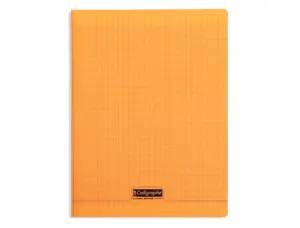 Cahier piqué clairefontaine couverture polypropylène transparente a4+ 24x32cm 96 pages 90g séyès coloris orange — Non classé