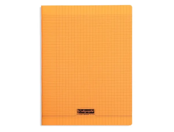 Cahier piqué clairefontaine couverture polypropylène transparente a4+ 24x32cm 96 pages 90g séyès coloris orange — Non classé
