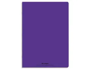 Cahier piqué conquérant classique couverture polypropylène rigide transparente a4+ 24x32cm 96 pages 90g séyès violet — Non…