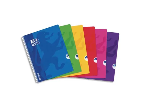 Cahier oxford openflex reliure intégrale couverture polypropylène transparent a4+ 24x32cm 180 pages séyès page de garde —…