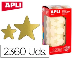 Gommette métallisée apli agipa étoile coloris or rouleau 2360 unités — Non classé