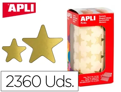 Gommette métallisée apli agipa étoile coloris or rouleau 2360 unités — Non classé