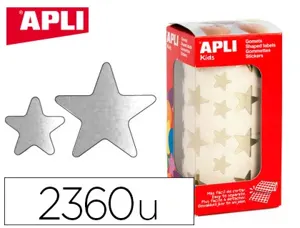 Gommette métallisée apli agipa étoile coloris argent rouleau 2360 unités — Non classé