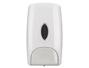 Distributeur savon q-connect manuel indicateur niveau 1000ml coloris blanc/gris 235x135x95mm — Non classé