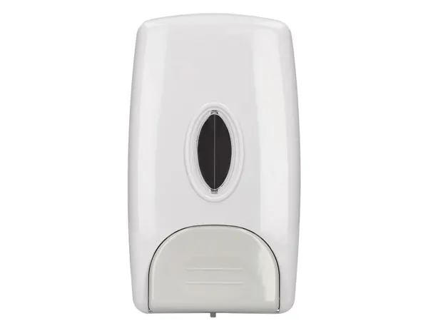Distributeur savon q-connect manuel indicateur niveau 1000ml coloris blanc/gris 235x135x95mm — Non classé