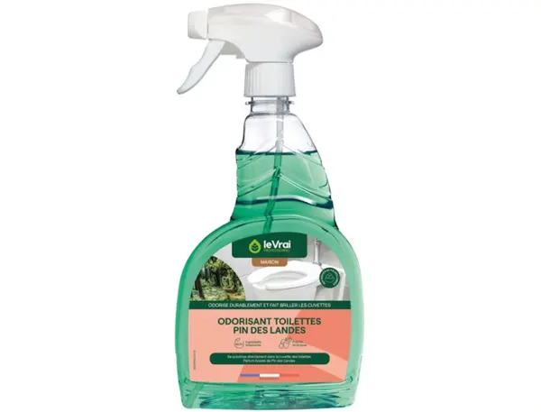 Odorisant Toilettes Le Vrai Triple Action Odorise Brille Maintient Spray 750 ml, LE VRAI PROFESSIONNEL — Services généraux