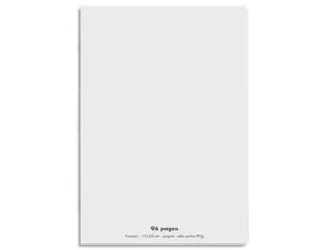 Cahier piqué conquérant classique couverture polypropylène rigide transparente a4 21x29,7cm 96 pages 90g séyès gris — Non…