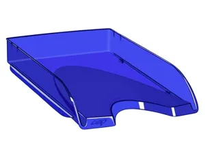 Corbeille à courrier cep happy polystyrène antichoc a4 superposable verticale/escalier 348x257x66mm coloris happy bleu —…