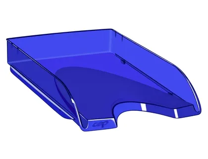 Corbeille à courrier cep happy polystyrène antichoc a4 superposable verticale/escalier 348x257x66mm coloris happy bleu —…