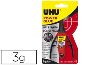 Colle rapide uhu power glue doseur application précise propre colle multi-matériaux flacon 3g — Non classé