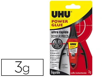 Colle rapide uhu power glue doseur application précise propre colle multi-matériaux flacon 3g — Non classé