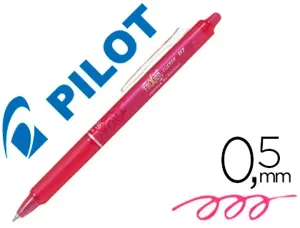 Roller pilot frixion clicker écriture moyenne 0.35mm encre effaçable gomme sertie grip prehensio rechargeable rose — Non…
