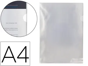 Pochette coin q-connect polypropylène grainé économique 12/100e incolore transparent sachet 10 unités — Non classé