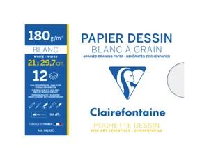 Clairefontaine Papier dessin "Blanc à Grain", 210 x 297 mm — Papiers à dessin