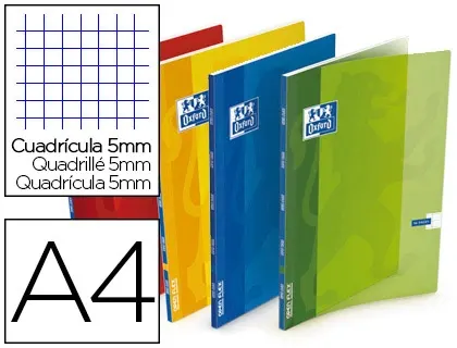 Cahier piqué oxford openflex couverture polypropylène transparente rainurée a4 21x29,7cm 96 pages 5x5mm page de garde — Non…