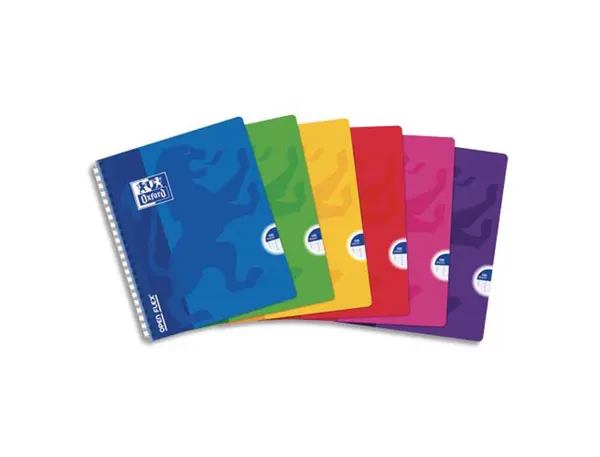 Cahier oxford openflex reliure intégrale couverture polypropylène transparent a5+ 17x22cm 100 pages séyès page de garde —…