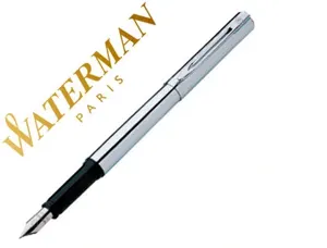 Stylo-plume waterman graduate corps acier chromé section noire — Non classé