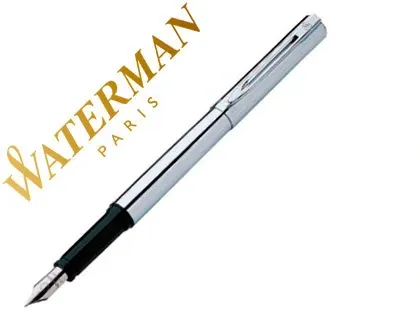 Stylo-plume waterman graduate corps acier chromé section noire — Non classé