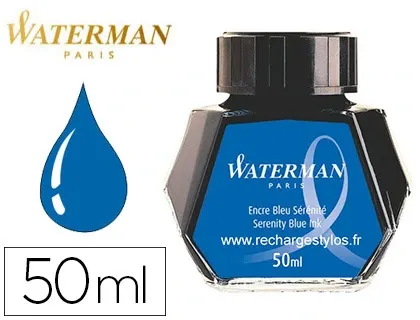 WATERMAN Flacon d'encre, contenu: 50 ml, bleu sérénité — Fournitures