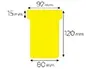 nobo Fiche T, indice 3 / 92 mm, 170 g/m2, jaune — Papier, cahier & courrier — vue 2