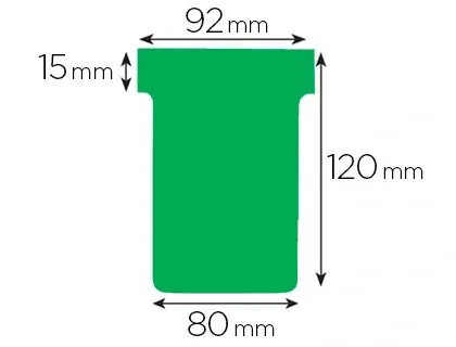 Fiche planning nobo indice 3 15x92x120x80mm coloris vert étui 100 unités — Non classé